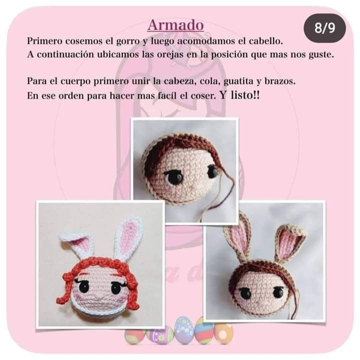 Patrón Gratuito: Amigurumi Amber y Aston (Conejitos de Pascua)