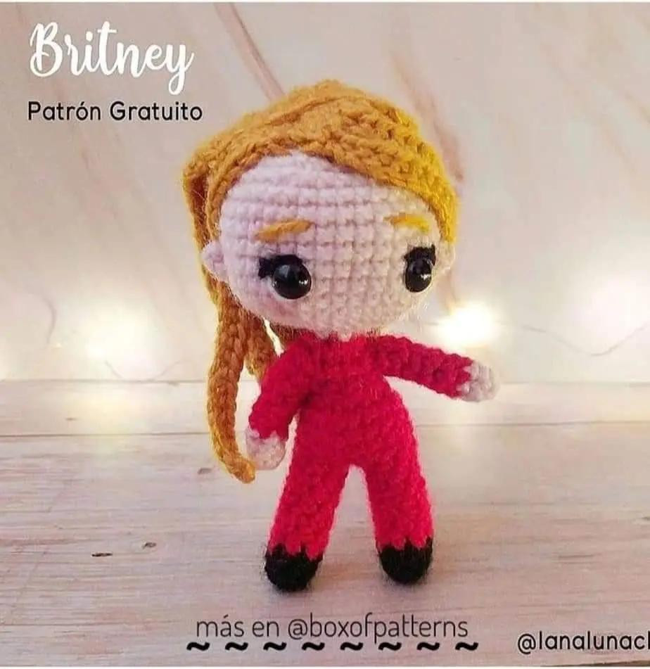 Patrón Gratuito Amigurumi Britney Spears