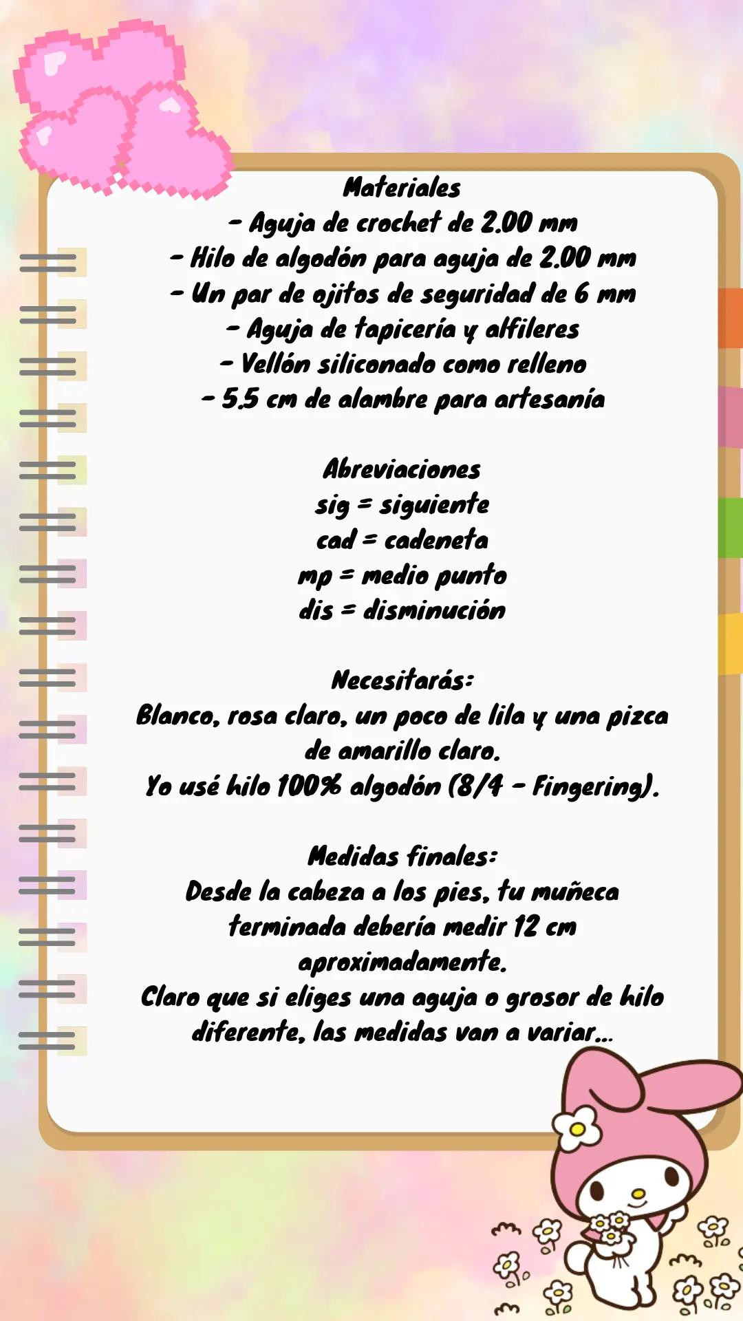 Patrón Gratuito Amigurumi Cinnamoroll Sanrio - Tejer Crochet