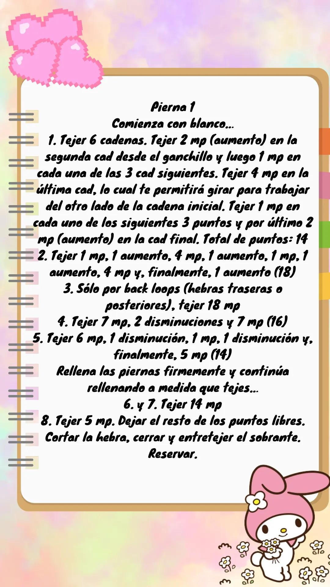 Patrón Gratuito Amigurumi Cinnamoroll Sanrio - Tejer Crochet