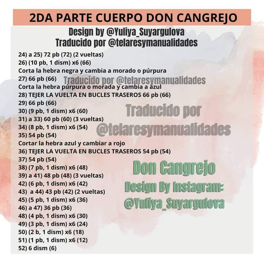 Patrón Gratuito Amigurumi Don Cangrejo y Plankton (Español)