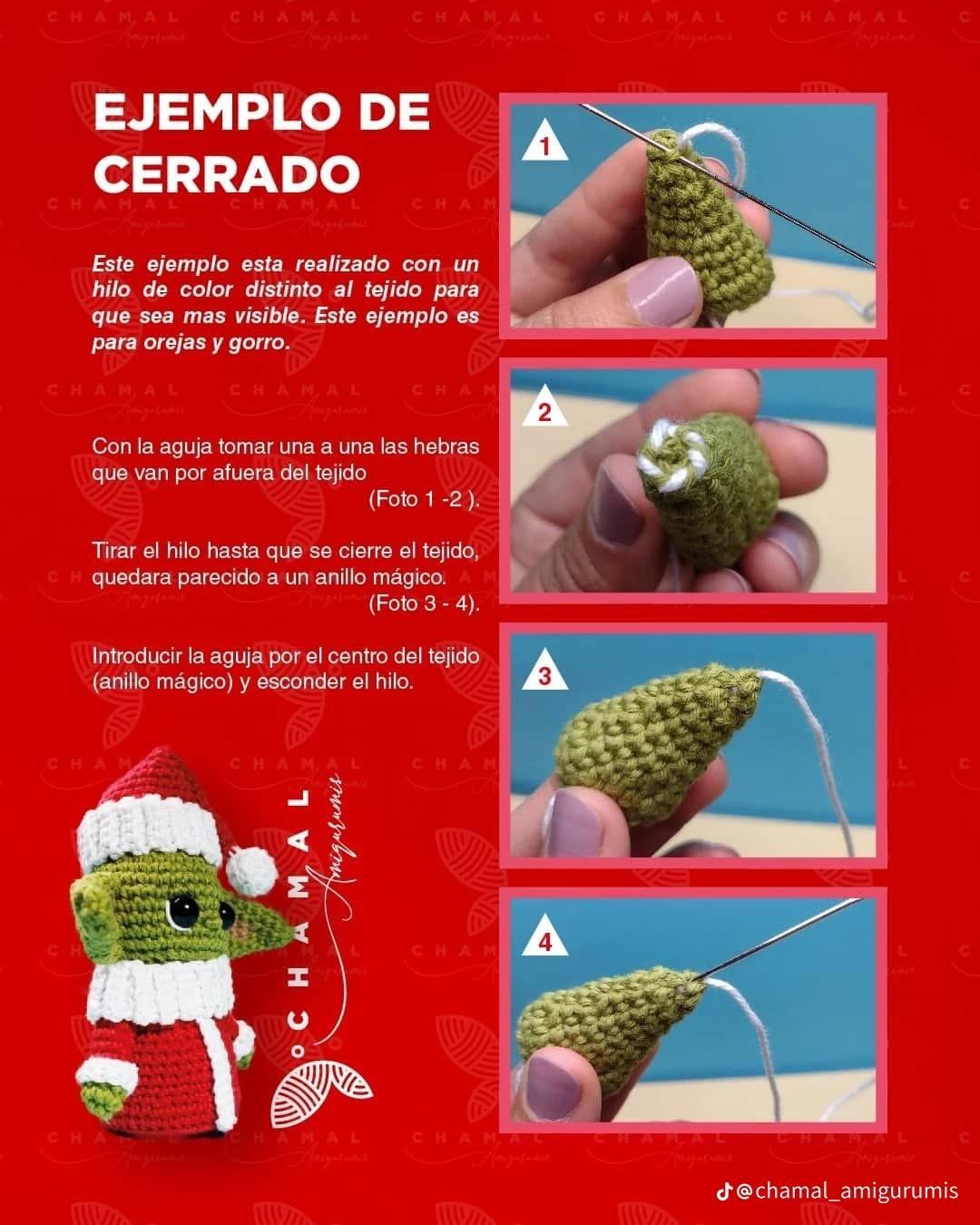 Patrón Gratuito Amigurumi Grogu Navidad - Nivel Intermedio