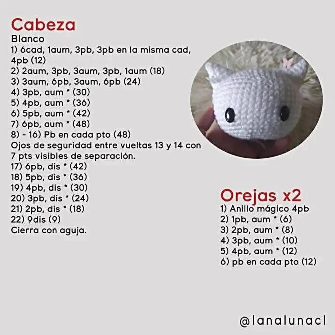 Patrón Gratuito Amigurumi Hello Kitty Navidad con Vestido Rojo y Gorro