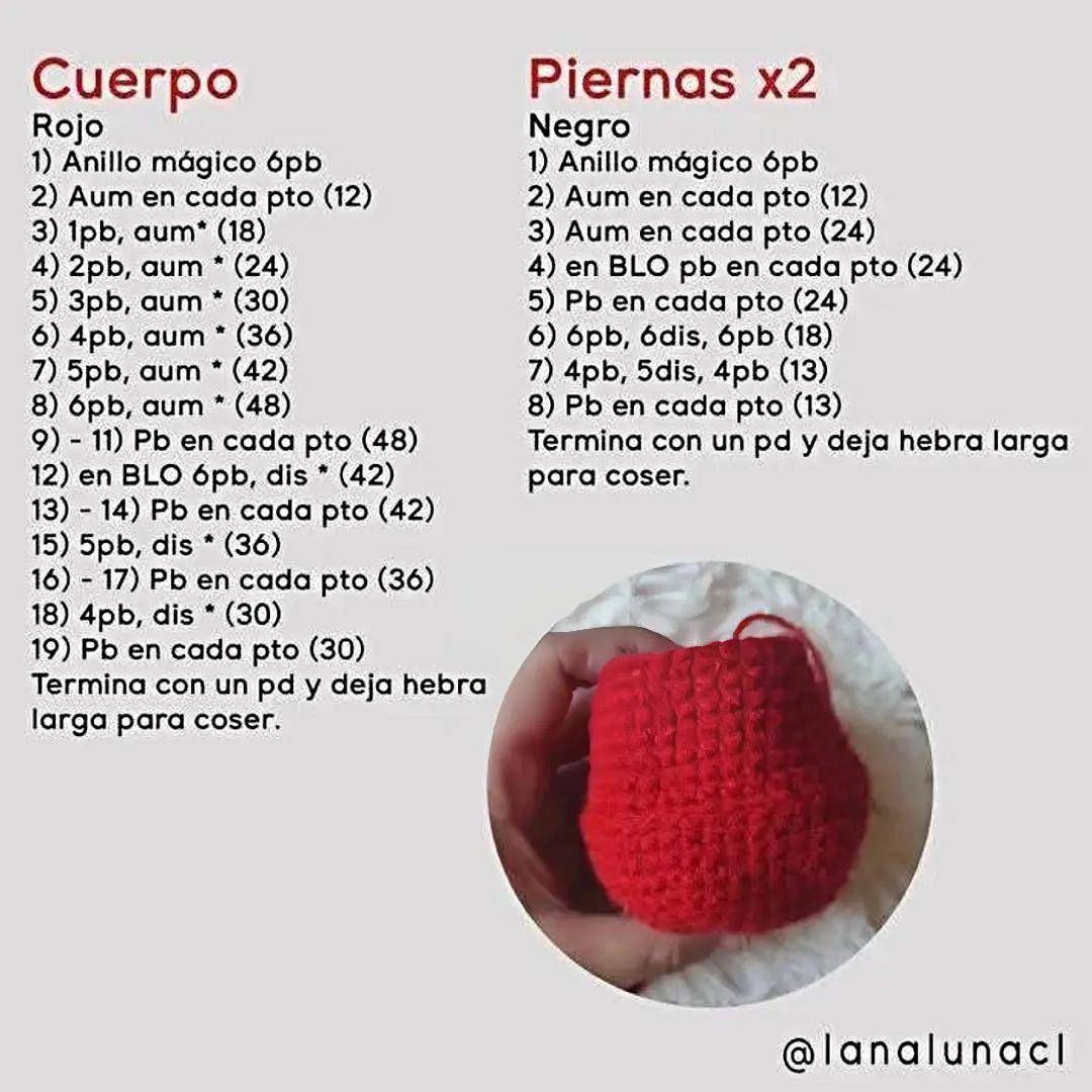 Patrón Gratuito Amigurumi Hello Kitty Navidad con Vestido Rojo y Gorro