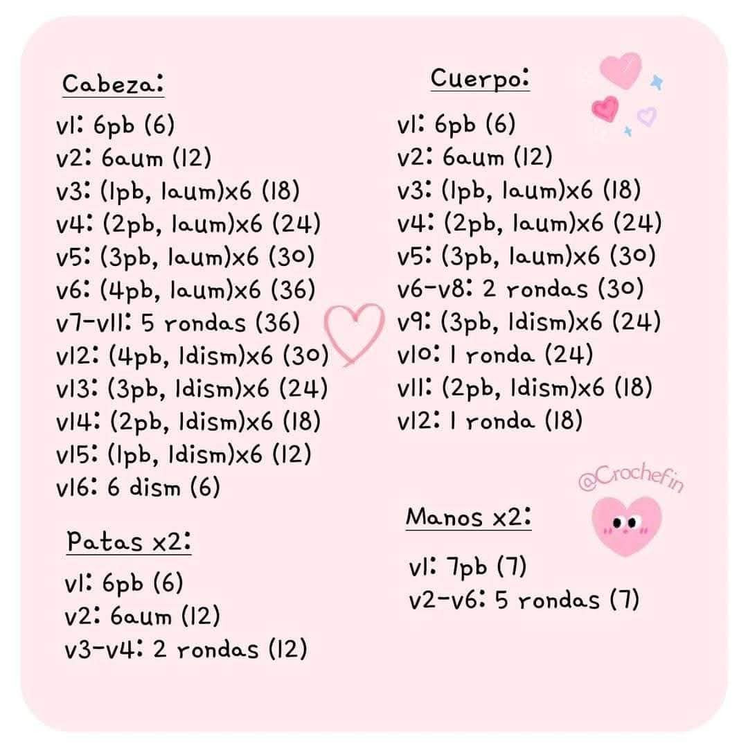 Patrón gratuito Amigurumi Kuromi