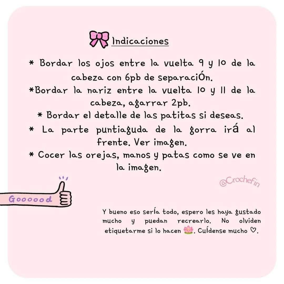 Patrón gratuito Amigurumi Kuromi