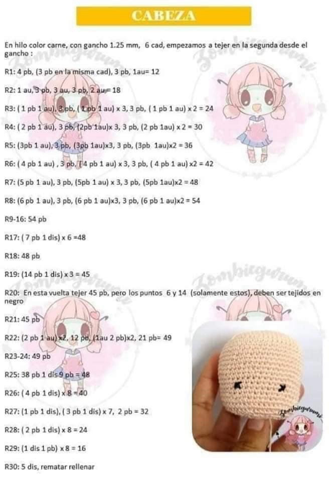 Patron Gratuito Amigurumi Mini Frida Kahlo - Tutorial Crochet