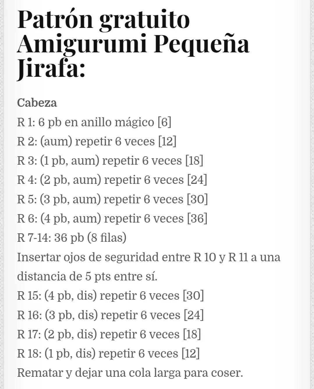 Patrón gratuito Amigurumi Pequeña Jirafa: Tutorial de gacela amarilla con manchas marrones