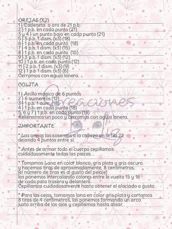 Patrón Gratuito Amigurumi Perrito Schnauzer con Instrucciones Completas y Lista de Materiales