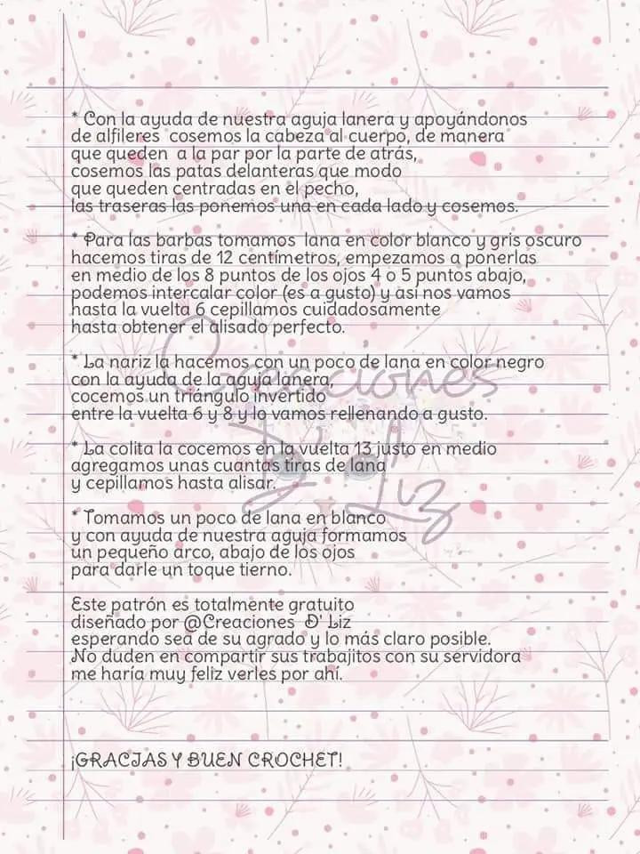 Patrón Gratuito Amigurumi Perrito Schnauzer con Instrucciones Completas y Lista de Materiales