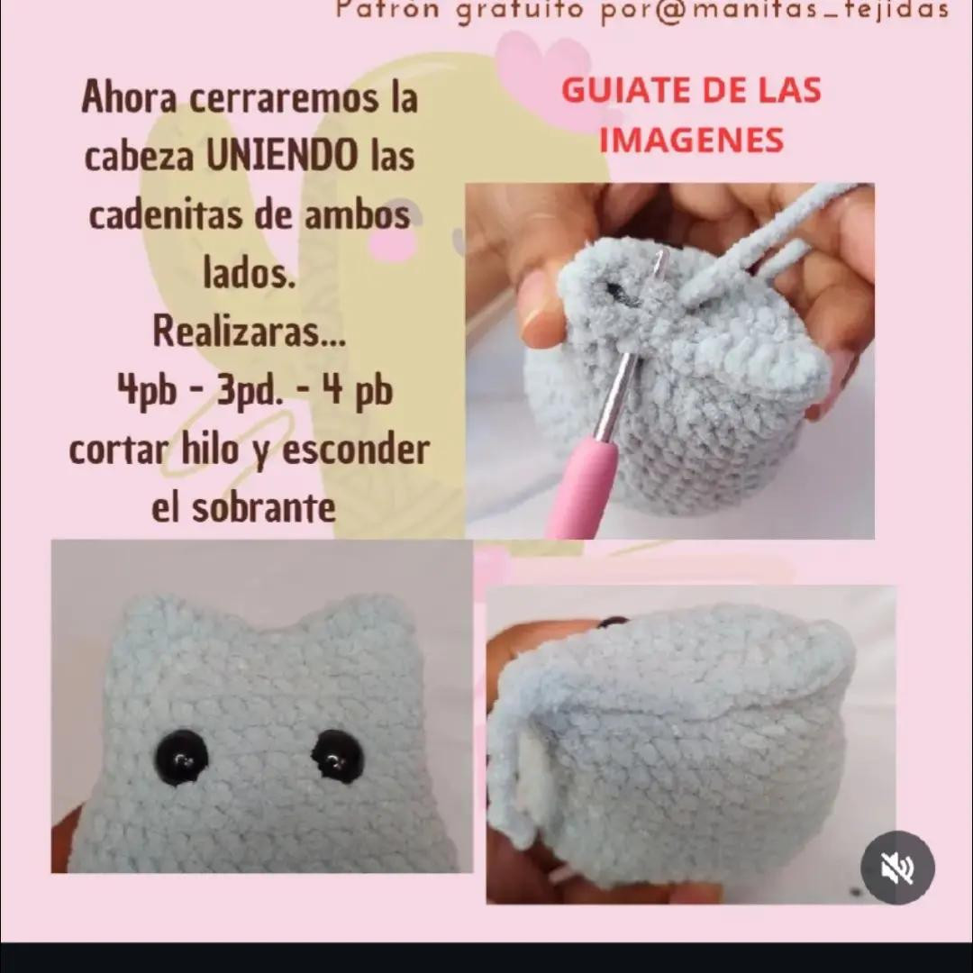 Patrón Gratuito Amigurumi Pusheen Cat: Tutorial Paso a Paso