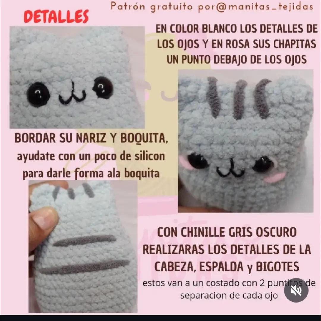 Patrón Gratuito Amigurumi Pusheen Cat: Tutorial Paso a Paso