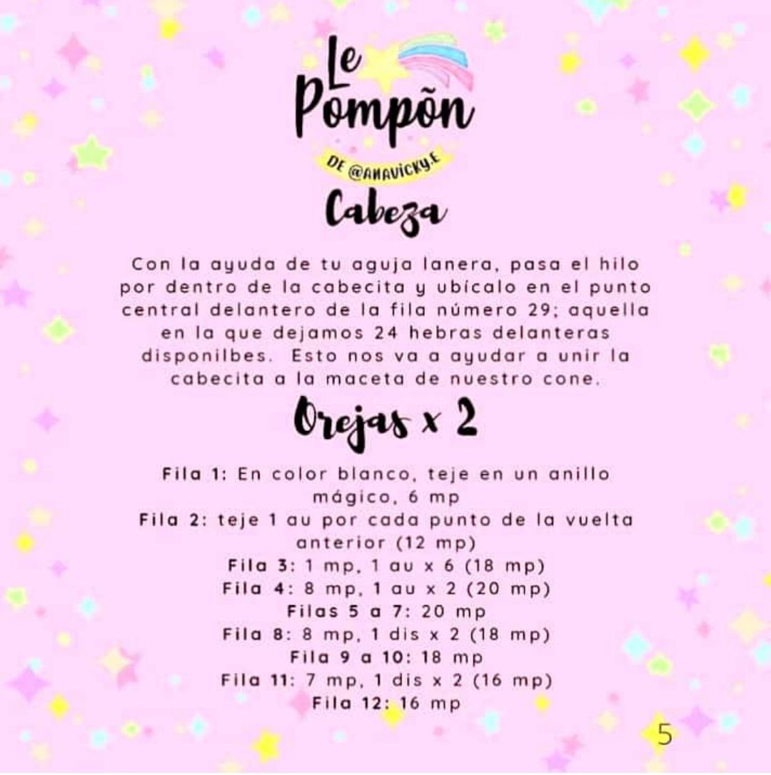 Patrón Gratuito Amigurumi Sakura Conejito - Tutorial Crochet