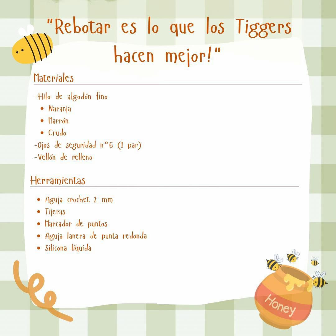 Patrón Gratuito Amigurumi Tigger de Winnie the Pooh