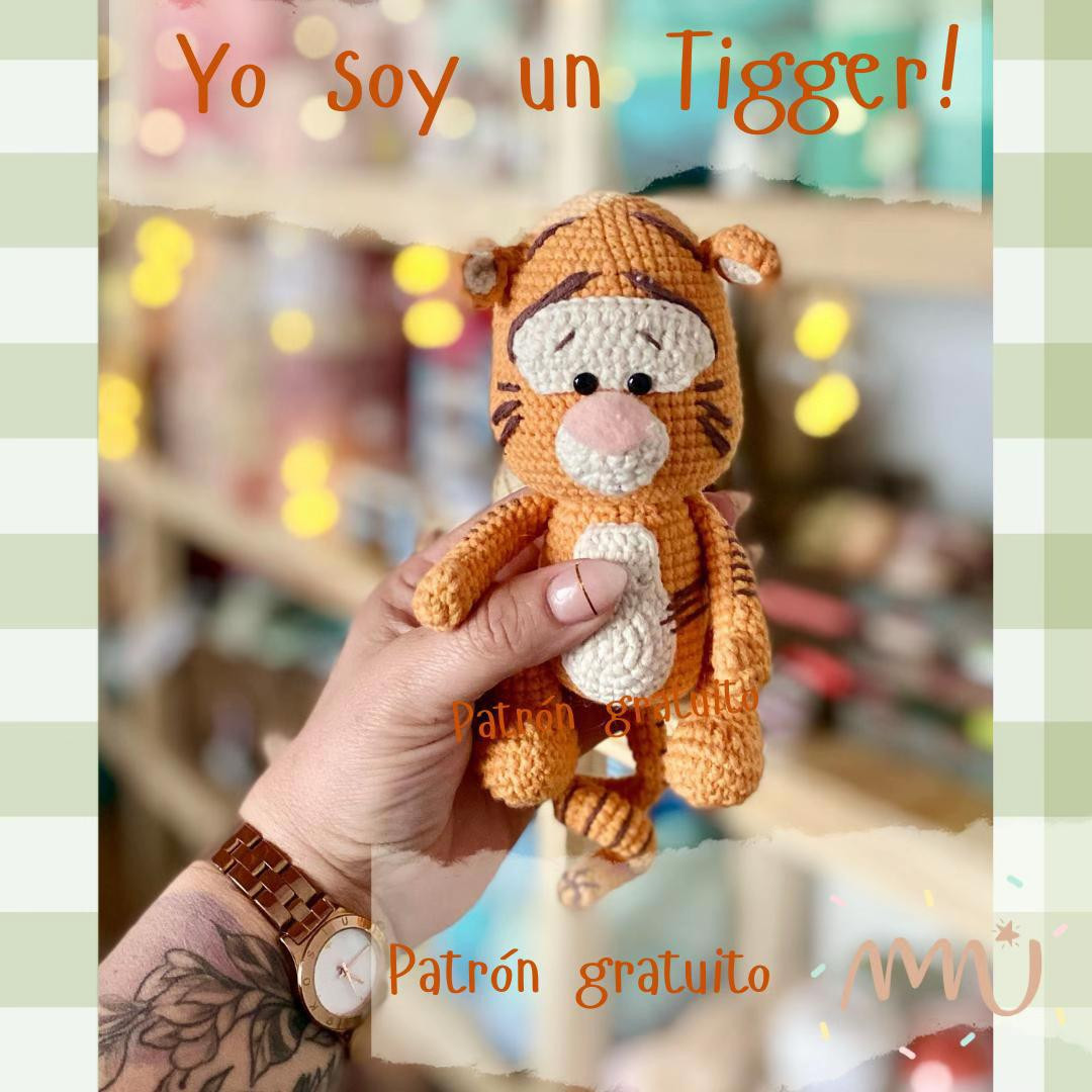 Patrón Gratuito Amigurumi Tigger de Winnie the Pooh