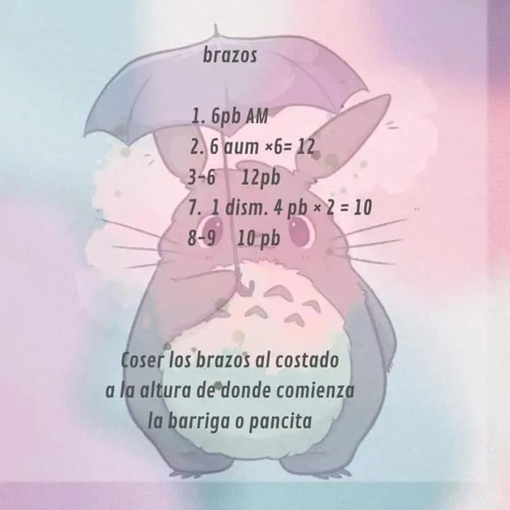 Patrón Gratuito Amigurumi Totoro Kawaii