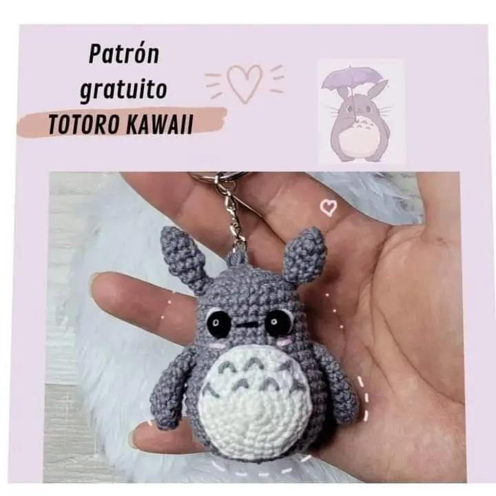 Patrón Gratuito Amigurumi Totoro Kawaii