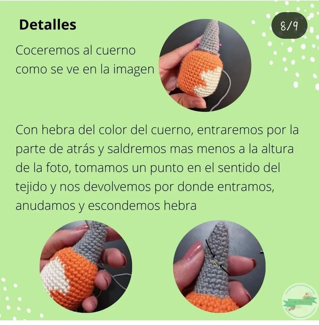 Patrón Gratuito Amigurumi Tsunomon: Guía Paso a Paso