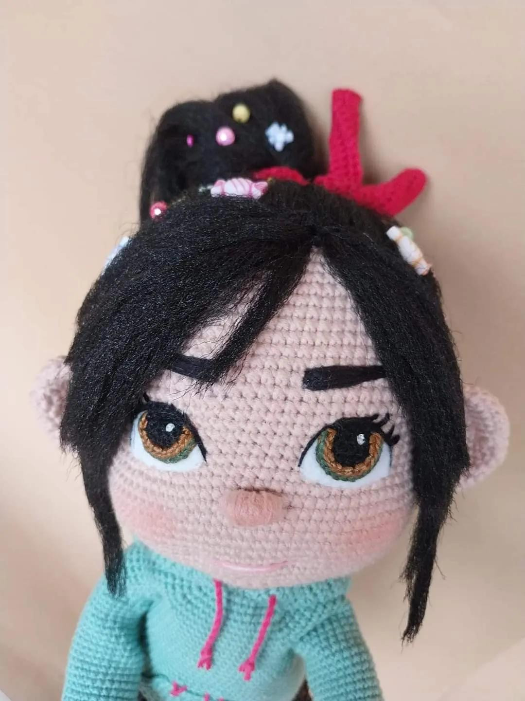 Patrón Gratuito Amigurumi Vanellope de Wreck-It Ralph