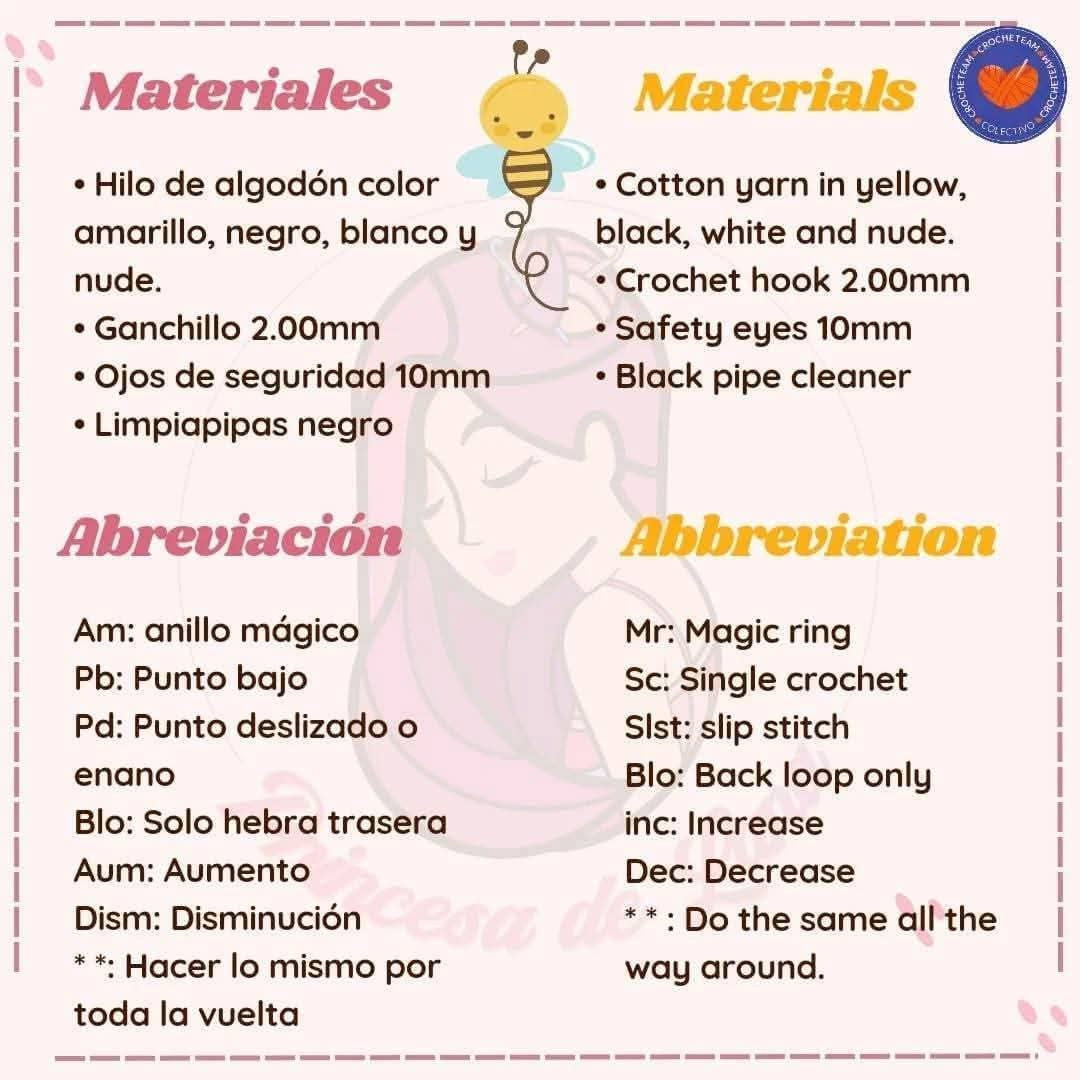 Patrón Gratuito Bichito Abeja Amigurumi Miel