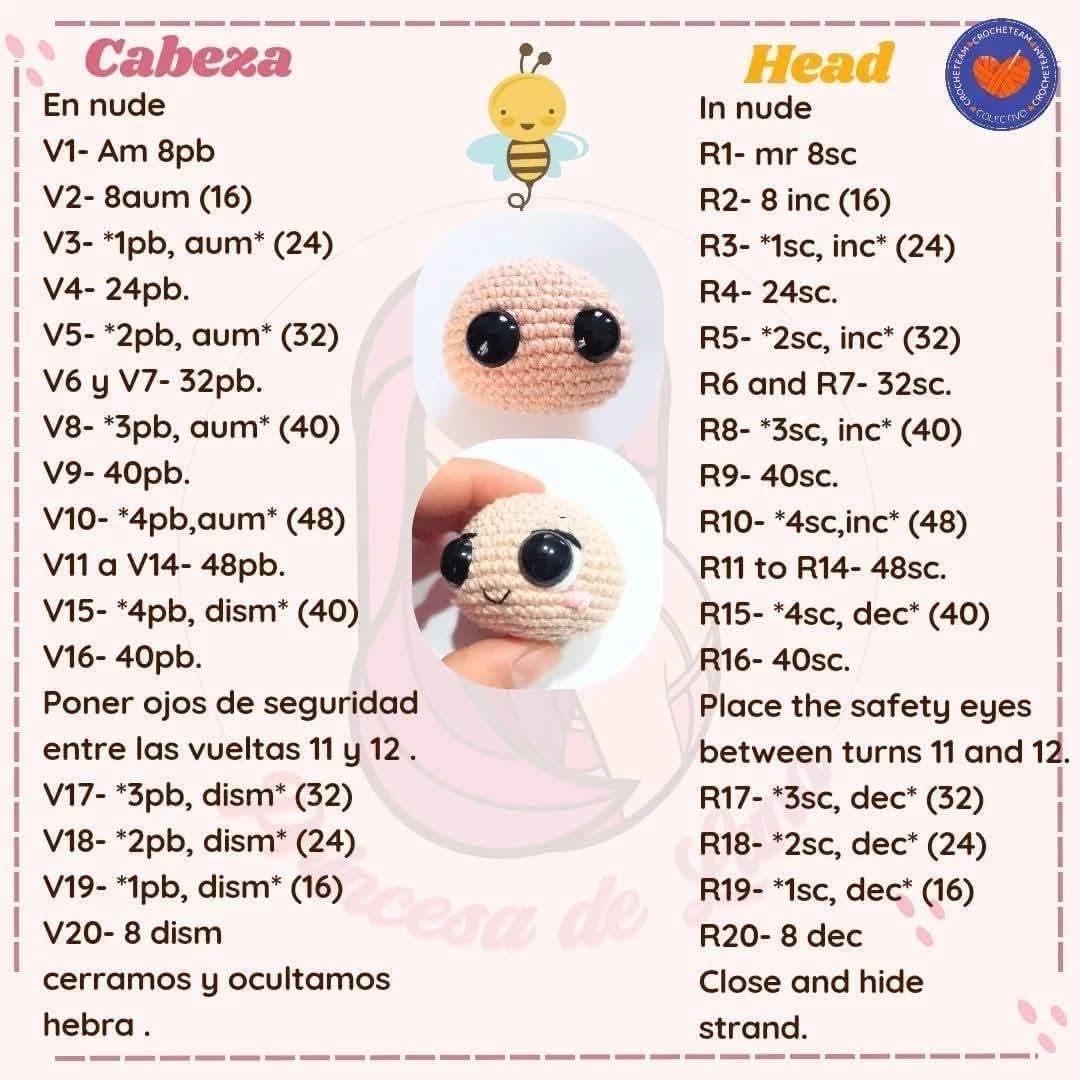 Patrón Gratuito Bichito Abeja Amigurumi Miel