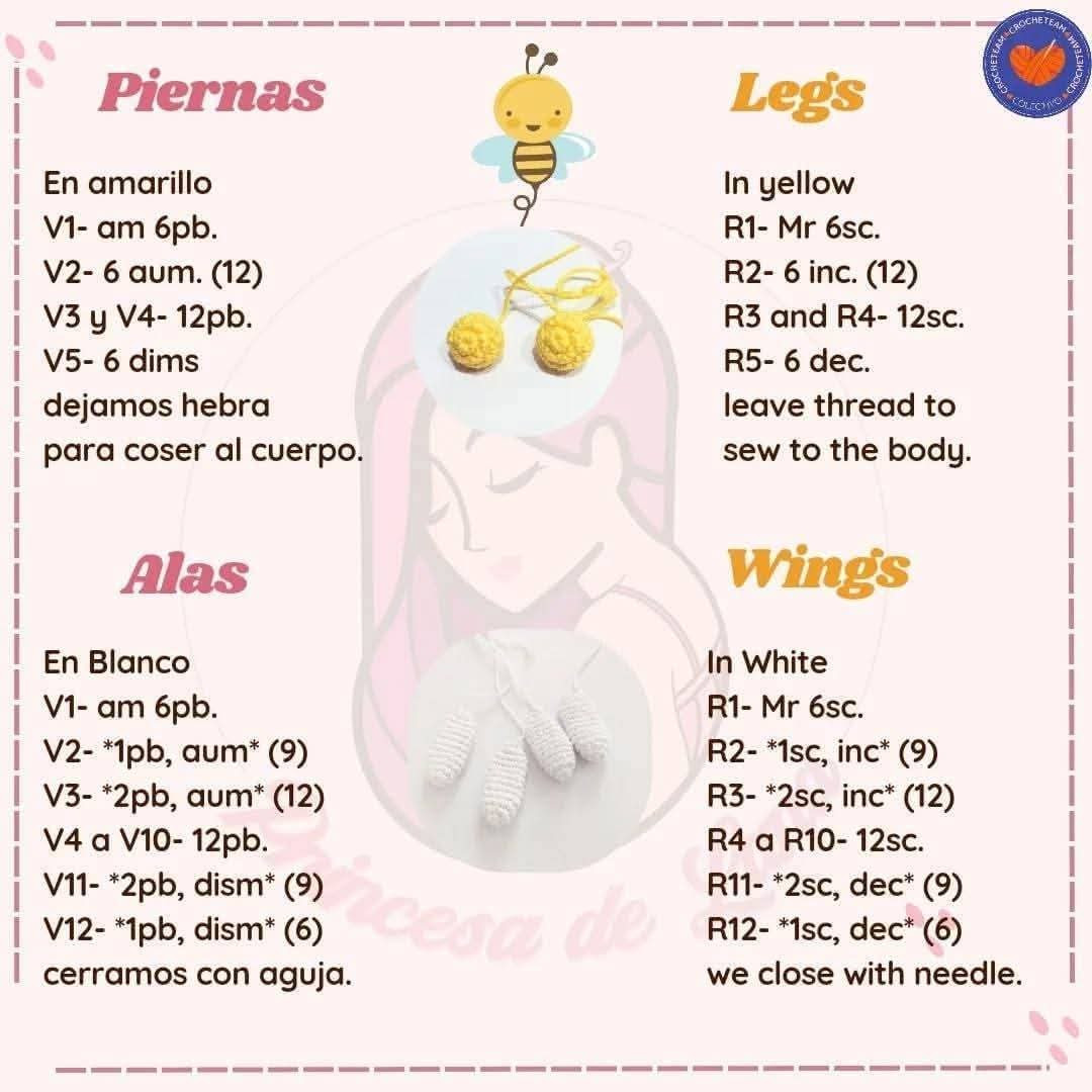 Patrón Gratuito Bichito Abeja Amigurumi Miel