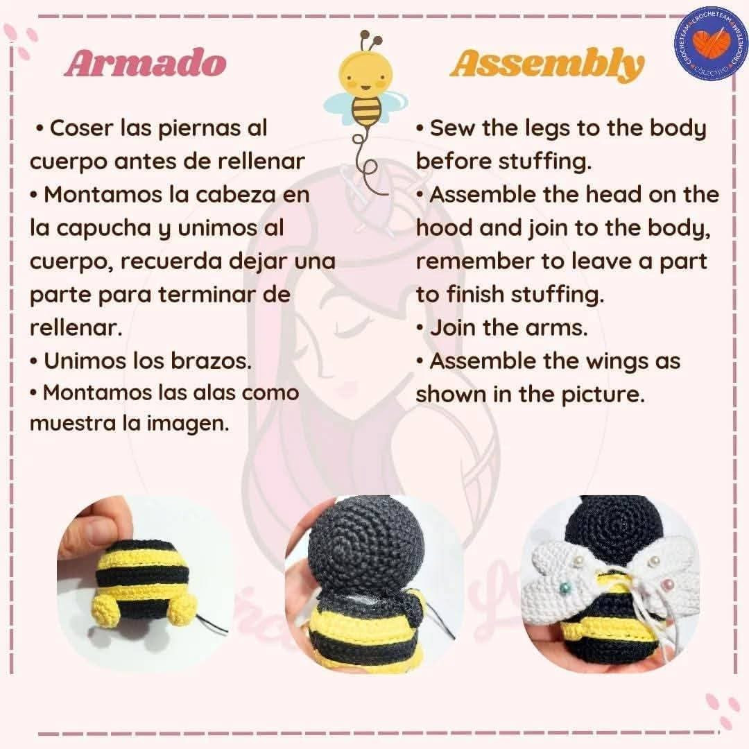 Patrón Gratuito Bichito Abeja Amigurumi Miel