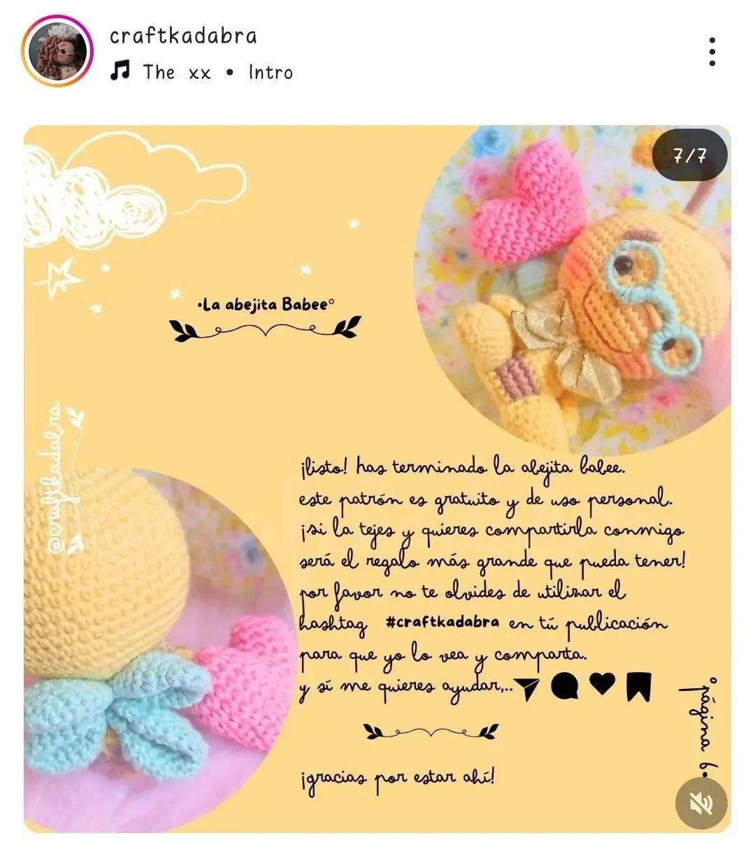 Patrón Gratuito: Búp bê Ong Amigurumi Móc Len Màu Vàng và Hồng với Kính