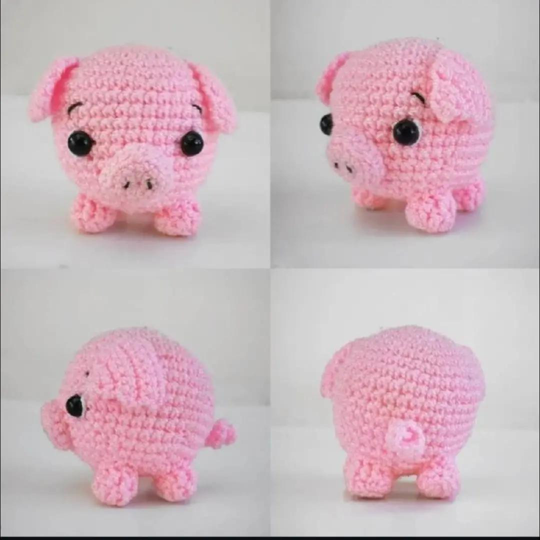 Patrón Gratuito Chanchito Amigurumi Rosa