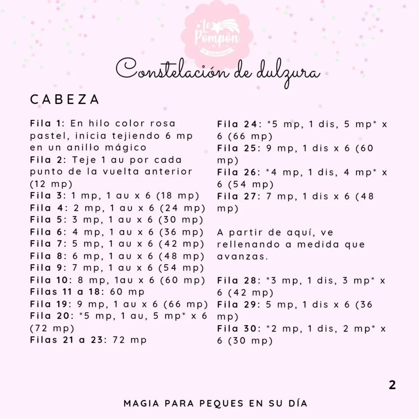 Patrón gratuito Constelación de dulzura: Unicornio amigurumi con mantita en tonos pastel rosa y azul