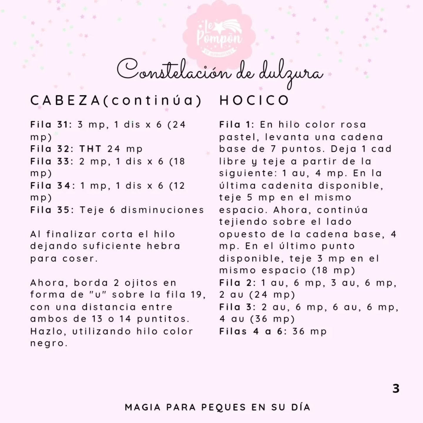 Patrón gratuito Constelación de dulzura: Unicornio amigurumi con mantita en tonos pastel rosa y azul