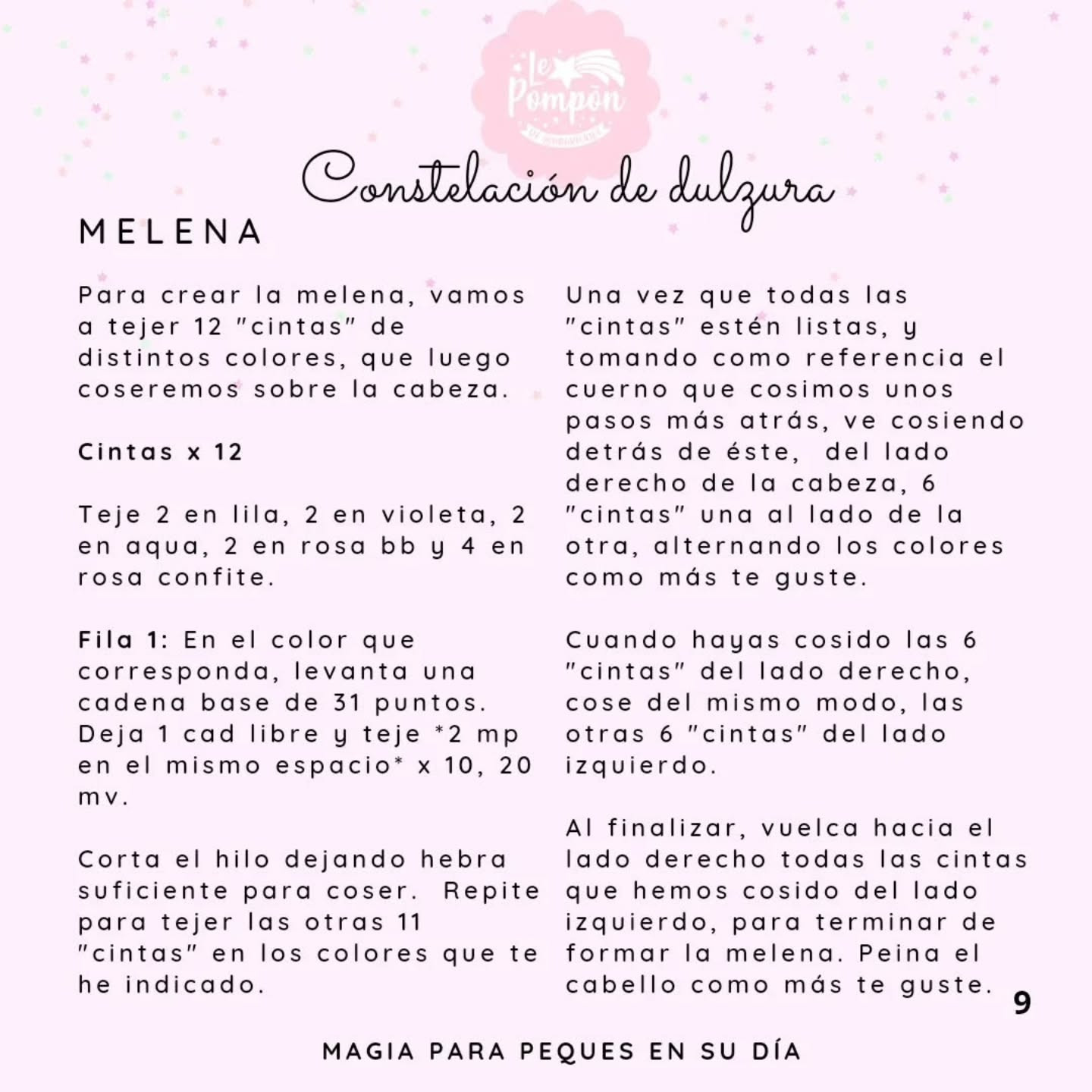 Patrón gratuito Constelación de dulzura: Unicornio amigurumi con mantita en tonos pastel rosa y azul