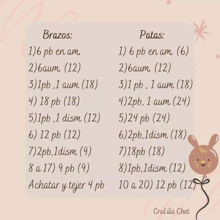 Patrón Gratuito Crochet Conejo Feliz - Tutorial Completo