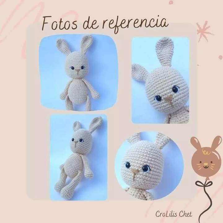 Patrón Gratuito Crochet Conejo Feliz - Tutorial Completo
