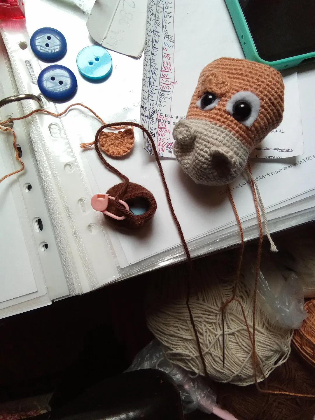 Patrón Gratuito Crochet Tiro al Blanco: Burro Amigurumi de Toy Story con Silla y Estribos