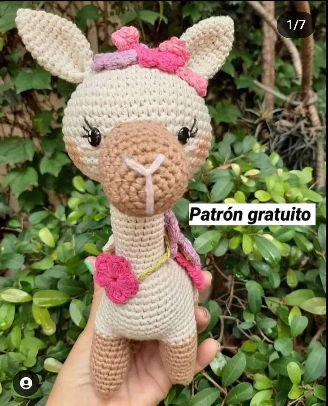 Patrón gratuito de alpaca amigurumi con Aguayo