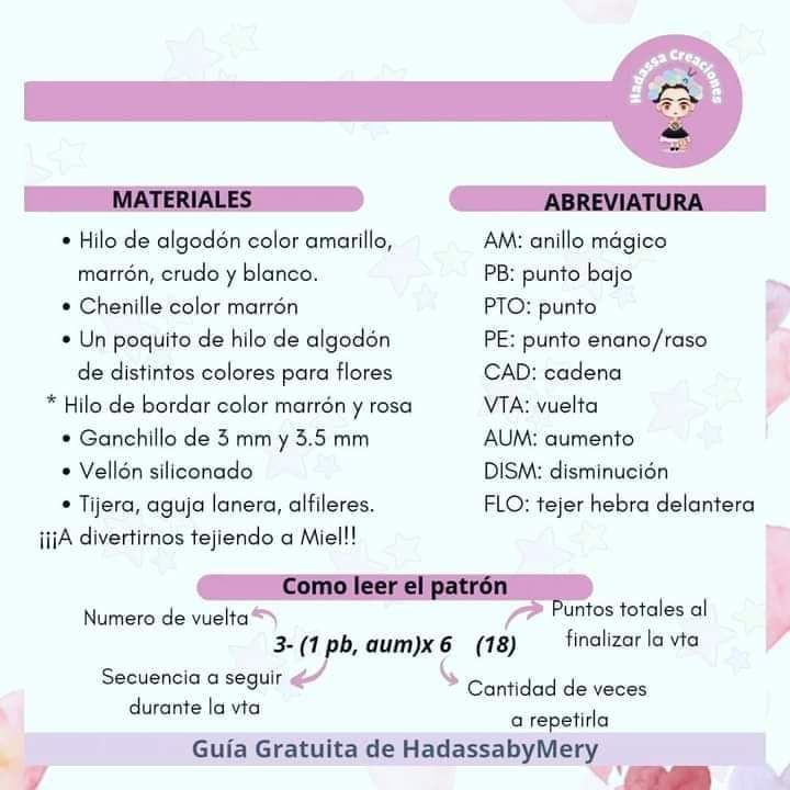 Patrón Gratuito de Amigurumi Abeja Miel - Guía Paso a Paso