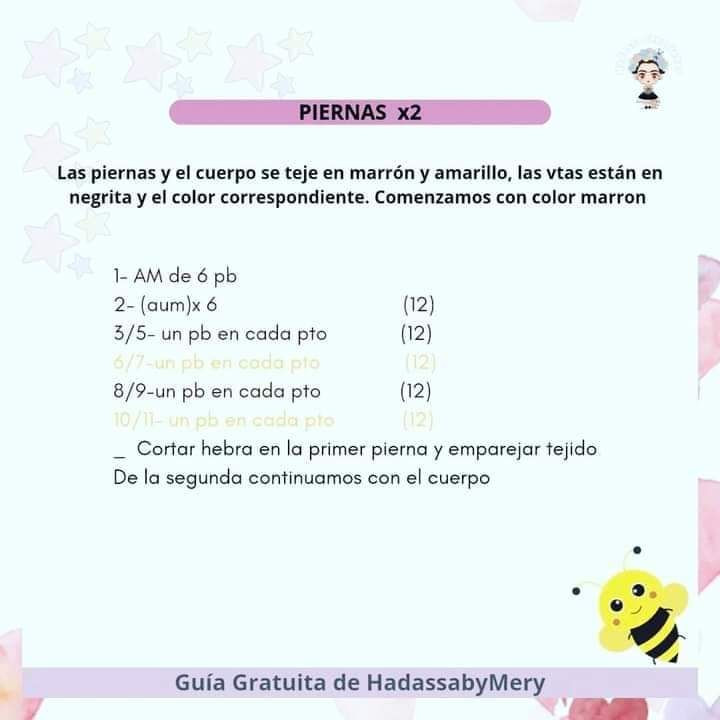 Patrón Gratuito de Amigurumi Abeja Miel - Guía Paso a Paso