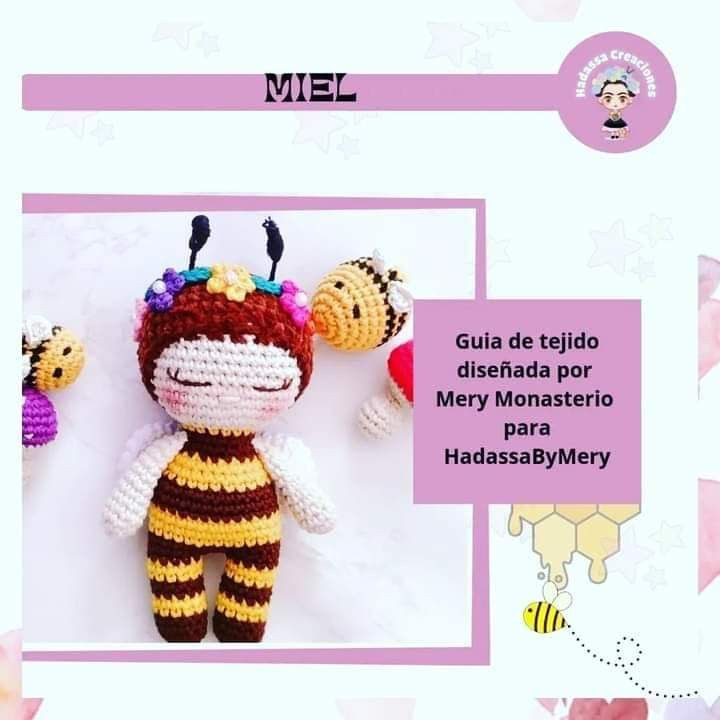 Patrón Gratuito de Amigurumi Abeja Miel - Guía Paso a Paso