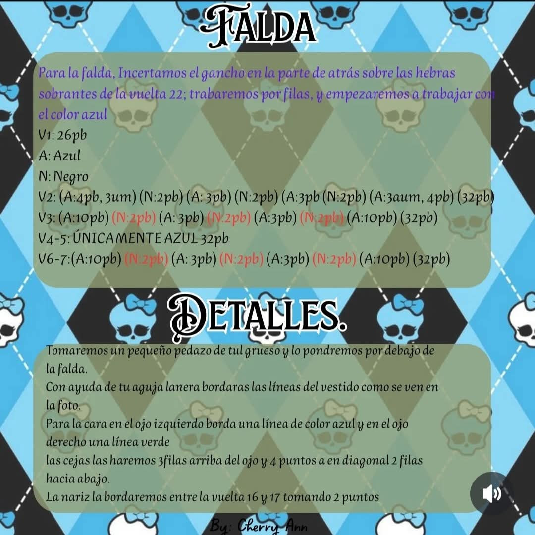 Patrón gratuito de amigurumi Frankie Stein: Guía paso a paso con materiales y abreviaturas