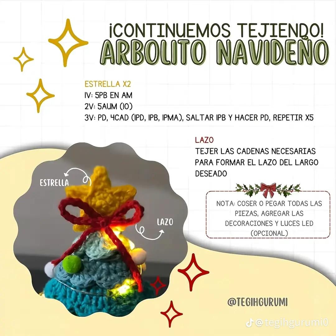 Patrón Gratuito de Árbol Navideño Mochado