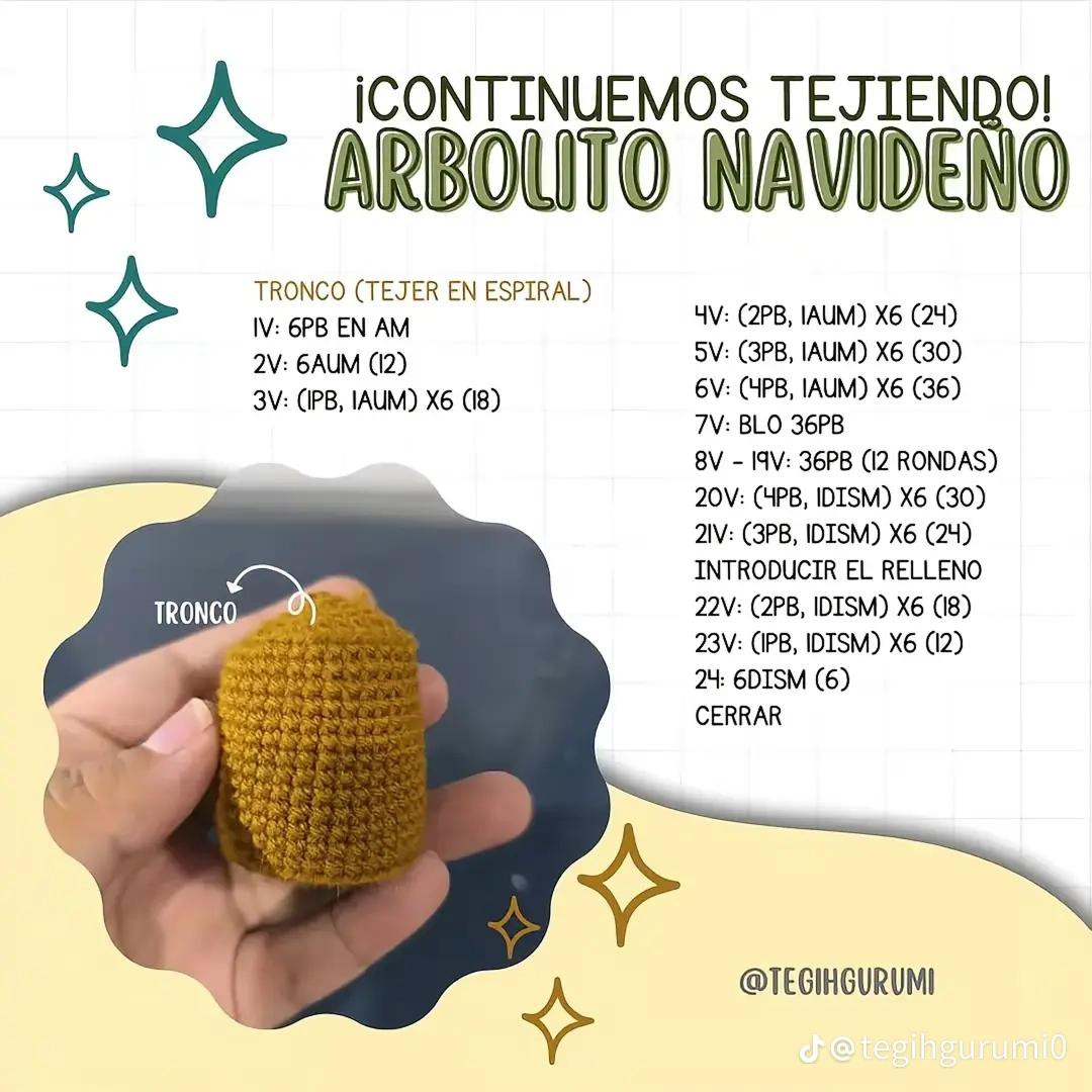 Patrón Gratuito de Árbol Navideño Mochado