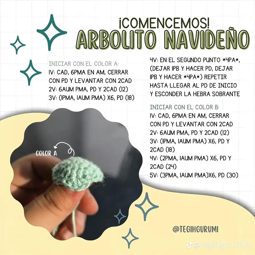 Patrón Gratuito de Árbol Navideño Mochado