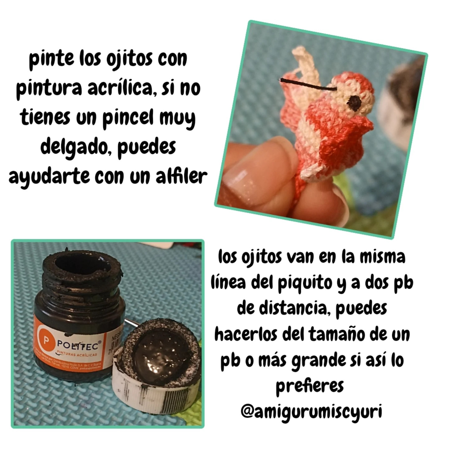Patrón gratuito de aretes colibrí con materiales y abreviaturas