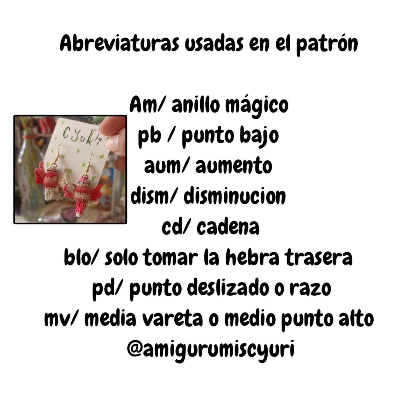 Patrón gratuito de aretes colibrí en amigurumi