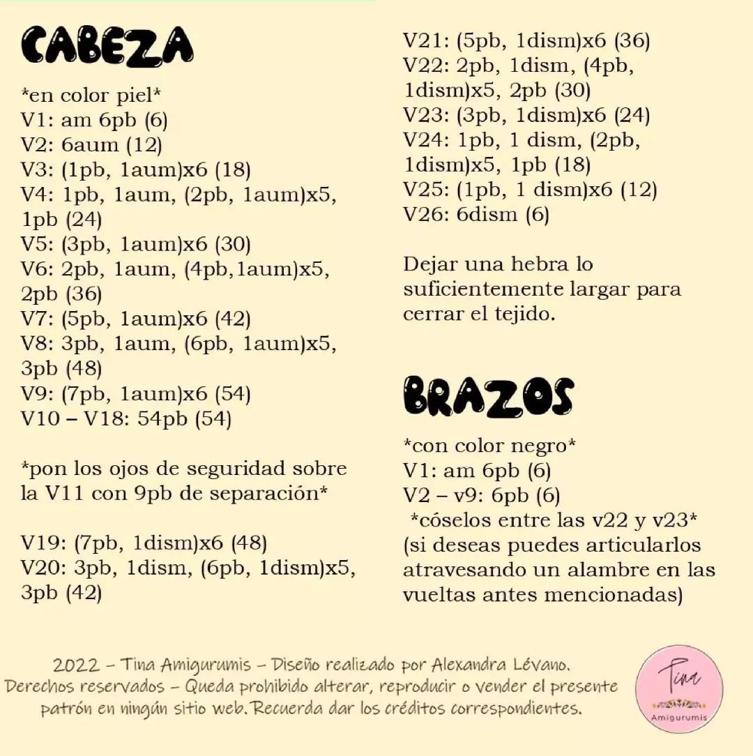 Patrón Gratuito de Chat Noir: Guía Paso a Paso para Tejer Amigurumi con Colores Negro y Amarillo