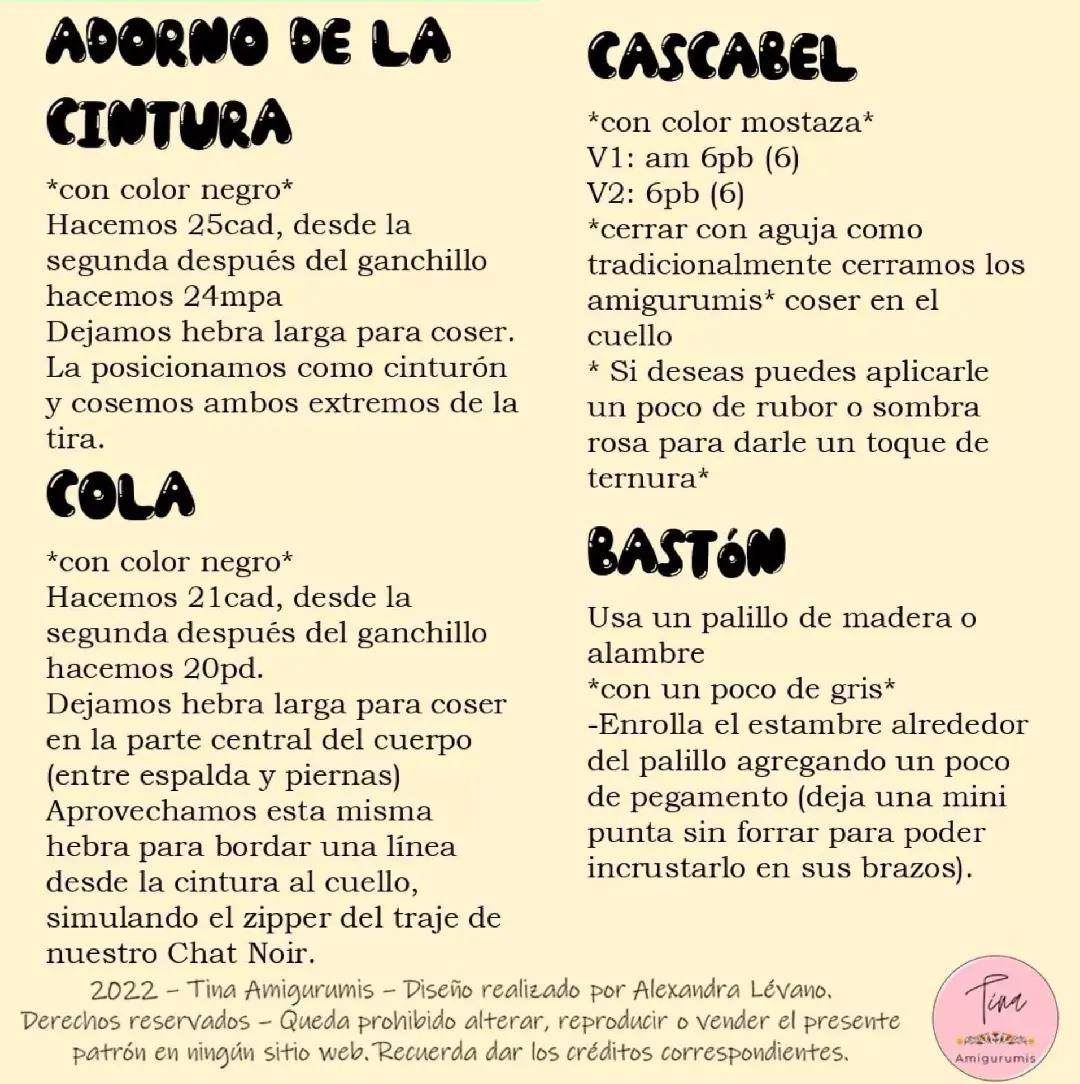 Patrón Gratuito de Chat Noir: Guía Paso a Paso para Tejer Amigurumi con Colores Negro y Amarillo