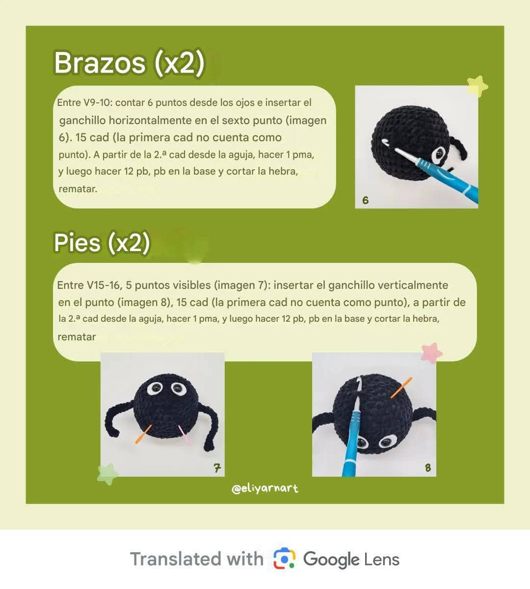 Patrón gratuito de crochet para búp bê Susuwatari đen với hoa