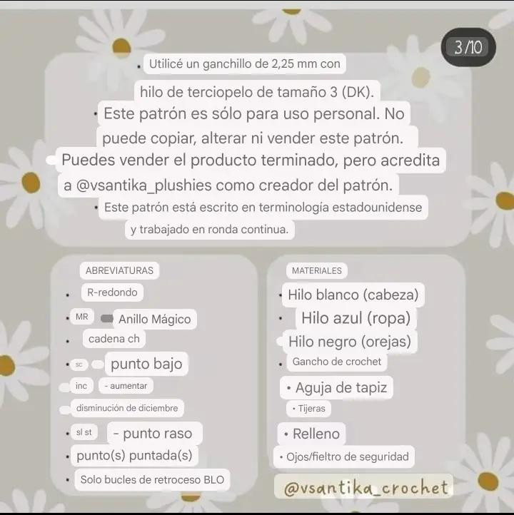 Patrón gratuito de crochet para perro amigurumi blanco y negro con ropa azul