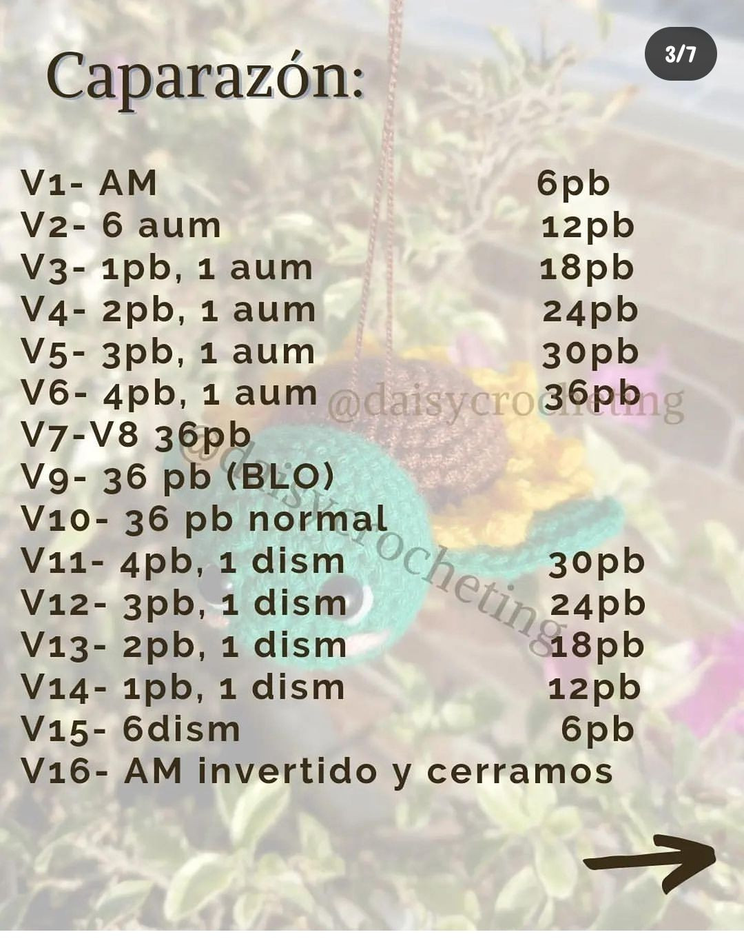 Patrón gratuito de crochet: Sun-Turtle-Flower